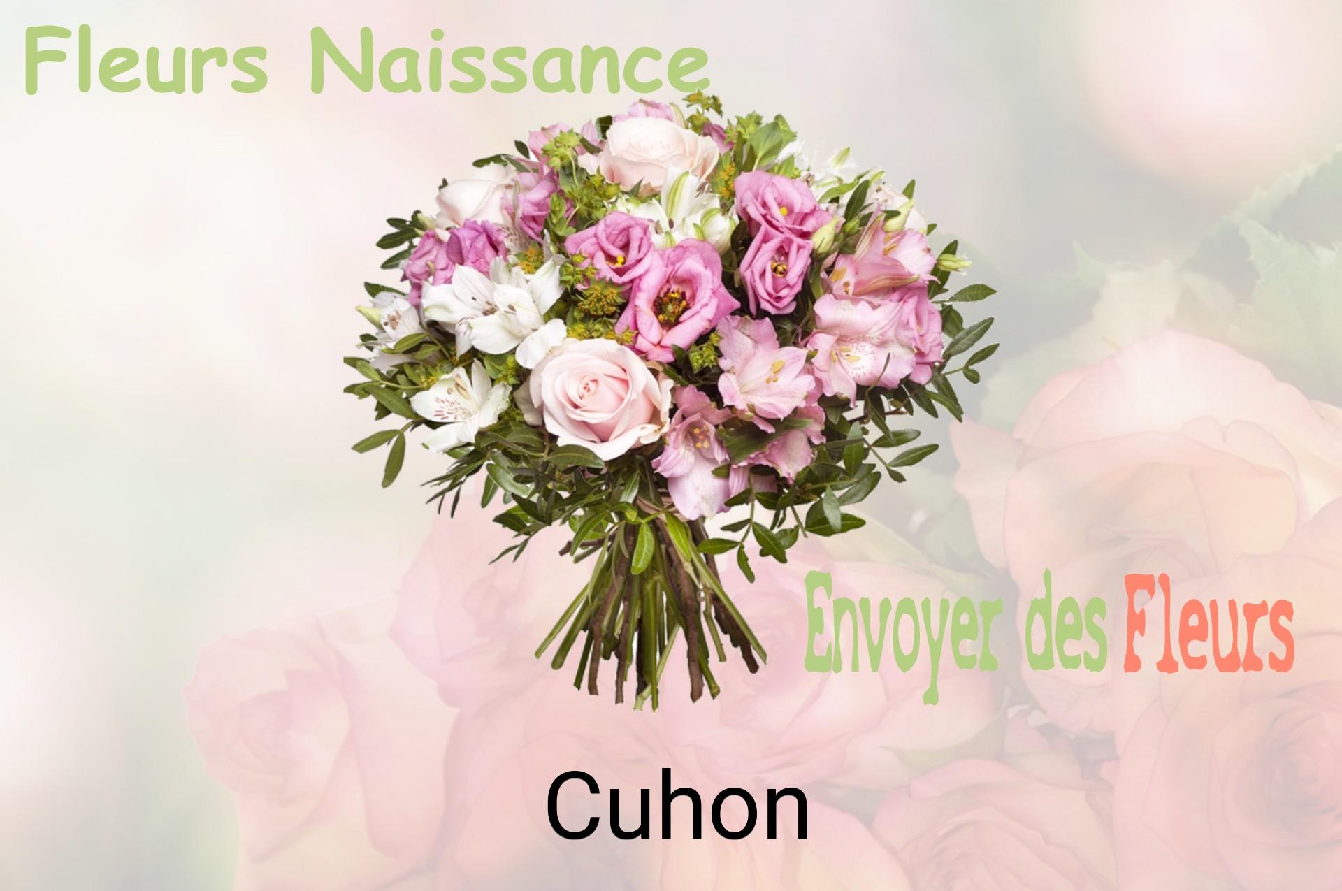 Bouquet de fleurs de naissance livré à Cuhon